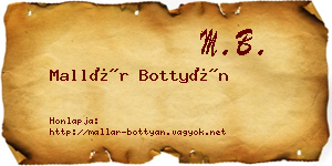 Mallár Bottyán névjegykártya